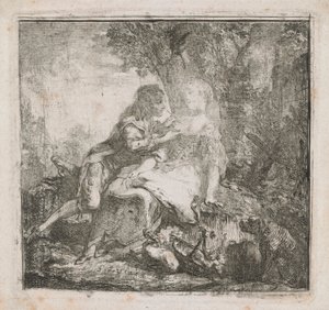 The Two Lovers by Gabriel de Saint Aubin