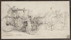 Paris Welcomes Christian VII by Gabriel de Saint Aubin