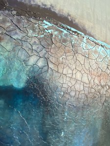 Earth Cracks Blue Water