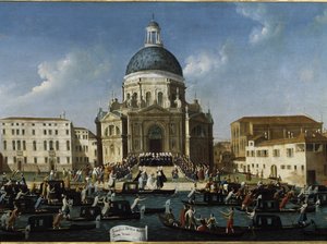 The wedding of a noble lady in Santa Maria della Salute by Gabriele Bella