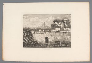 View of the Ruin of the Hôtel de Bretonvilliers (series title: French Etchings from 1875, L