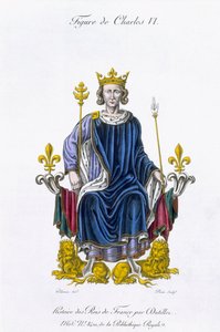 Figure of Charles VI, Engraved by Amedee Peree, from 