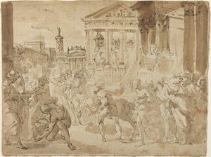 A Triumphal Procession in Ancient Rome by Gaetano Gandolfi