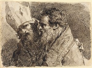 Heads of Two Bishops by Gaetano Gandolfi