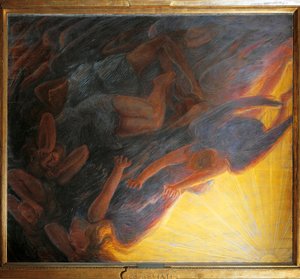 Fall of Angels, triptych central panel