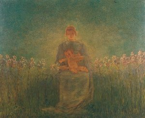 Madonna of the Lilies by Gaetano Previati