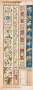 Pilaster Loggia V (Decoration with Beautiful Vines) by Gaetano Savorelli