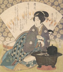 Courtesan Drinking Tea, ca. 1830