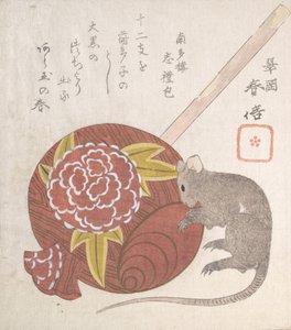 Mallet of Daikoku, One of the Gods of Good Fortune, and a Rat