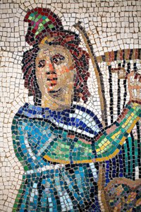 Roman Mosaic Depicting Orpheus Playing the Lyra by Gallo-Roman
