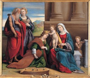 Coronation of Saint Catherine by Garofalo