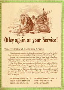 Otley Again at Your Service - To the Printing & Stationery Trades by Garratt and Atkinson