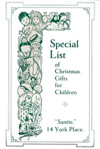 Special List of Christmas Gifts for Children, 1917