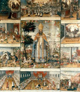 Altarpiece of the life of Saint Nicholas of Myra or Bari by Gaspar Miguel de Berrio