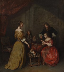 The Card Party by Gaspar Netscher