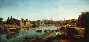 View of Tiber by Gaspar van Wittel