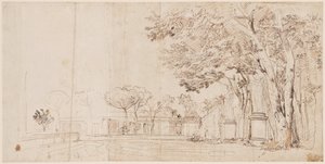 The Gardens of the Villa Medici by Gaspar van Wittel