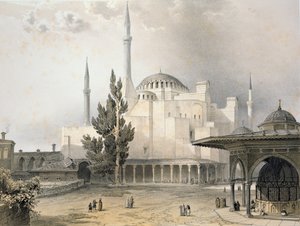 Courtyard of Hagia Sophia (plate 15) by Gaspard Fossati