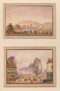 Attack on the Clos Saint-Lazare in June 1848 and the Assault on the Barricade at the Entrance of Faubourg Saint-Antoine with the Death of General Francois de Negrier, 25th June 1848 by Gaspard Gobaut