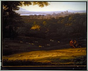 Italian Pastoral Landscape, undated by Gaspard Poussin Dughet