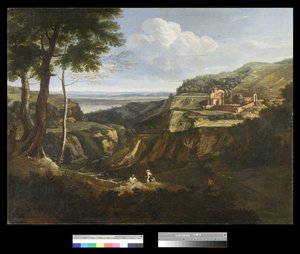 View of the Camaldoli Monastery Near Frascati by Gaspard Poussin Dughet