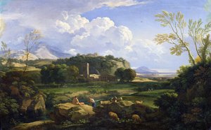 View of the Roman Campagna by Gaspard Poussin Dughet