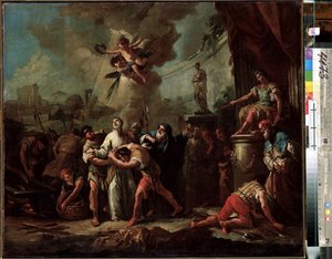 The Martyrdom of Saint Lawrence by Gasparo Diziani