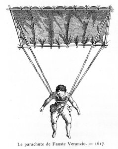 The Parachute of Fauste Veranzio, 1617, 1887 by Gaston Tissandier