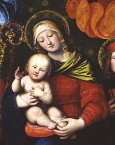 Madonna and Child, detail of 3498630, 1516 by Gaudenzio Ferrari
