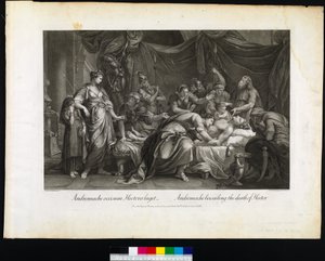 Andromache Bewailing the Death of Hector, Engraved by Domenico Cunego by Gavin after Hamilton