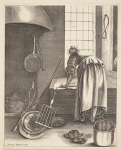 A Woman Cleaning