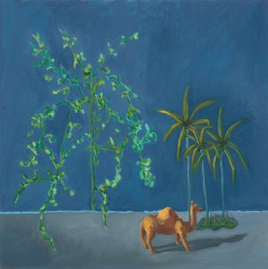 Camel and Two Trees by Genevieve French