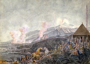 Panic During the Eruption of Piton de la Fournaise by Genevieve Sophie Marie Adele Patu de Rosemont