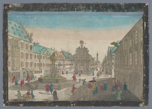 View of the Wine Market in Augsburg by Georg Balthasar Probst (possibly)