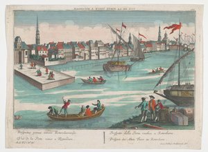 View of the Eastern Old Head Gate in Rotterdam (Rotterdam) by Georg Balthasar Probst