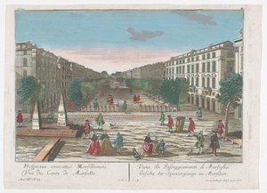 View of a Promenade in Marseille by Georg Balthasar Probst