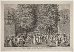 First Promenade in the Rosenburg Garden in Copenhagen by Georg Christian Schule