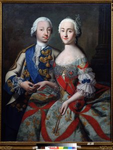 Portrait of Grand Duke Pyotr Feodorovich (later Peter III of Russia) by Georg Christoph Grooth