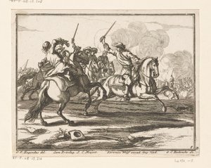 Cavalry Battle (series title) by Georg Conrad Bodenehr