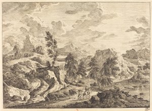 Landscape with the Rising Sun and a Rider with Attendant