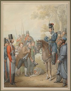 Russian Cossacks and a Supplicant by Georg Emanuel Opitz