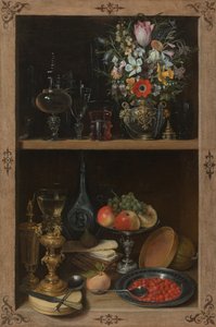 Cupboard with Fruit and Flowers