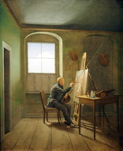Caspar David Friedrich in His Studio (1811) by Georg Friedrich Kersting