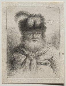 Old Man in a Fur Hat by Georg Friedrich Schmidt