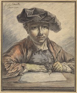 Self-Portrait Sketching by Georg Friedrich Schmidt