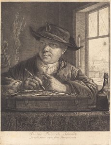 Self-Portrait with a Spider in the Window by Georg Friedrich Schmidt