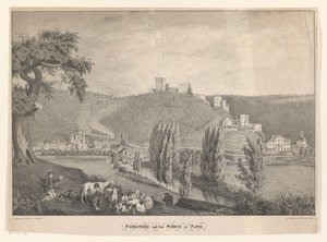 Sayner Hütte and Sayn Castle by Georg Osterwald
