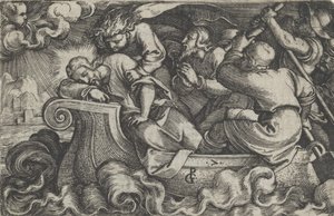 Christ Sleeping During the Storm on Lake Tiberias, from The Story of Christ by Georg Pencz
