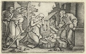 Birth of Christ and Adoration of the Shepherds by Georg Pencz