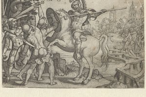 Horatius Cocles Defends the Bridge over the Tiber (series title: Stories from Early Roman History) by Georg Pencz